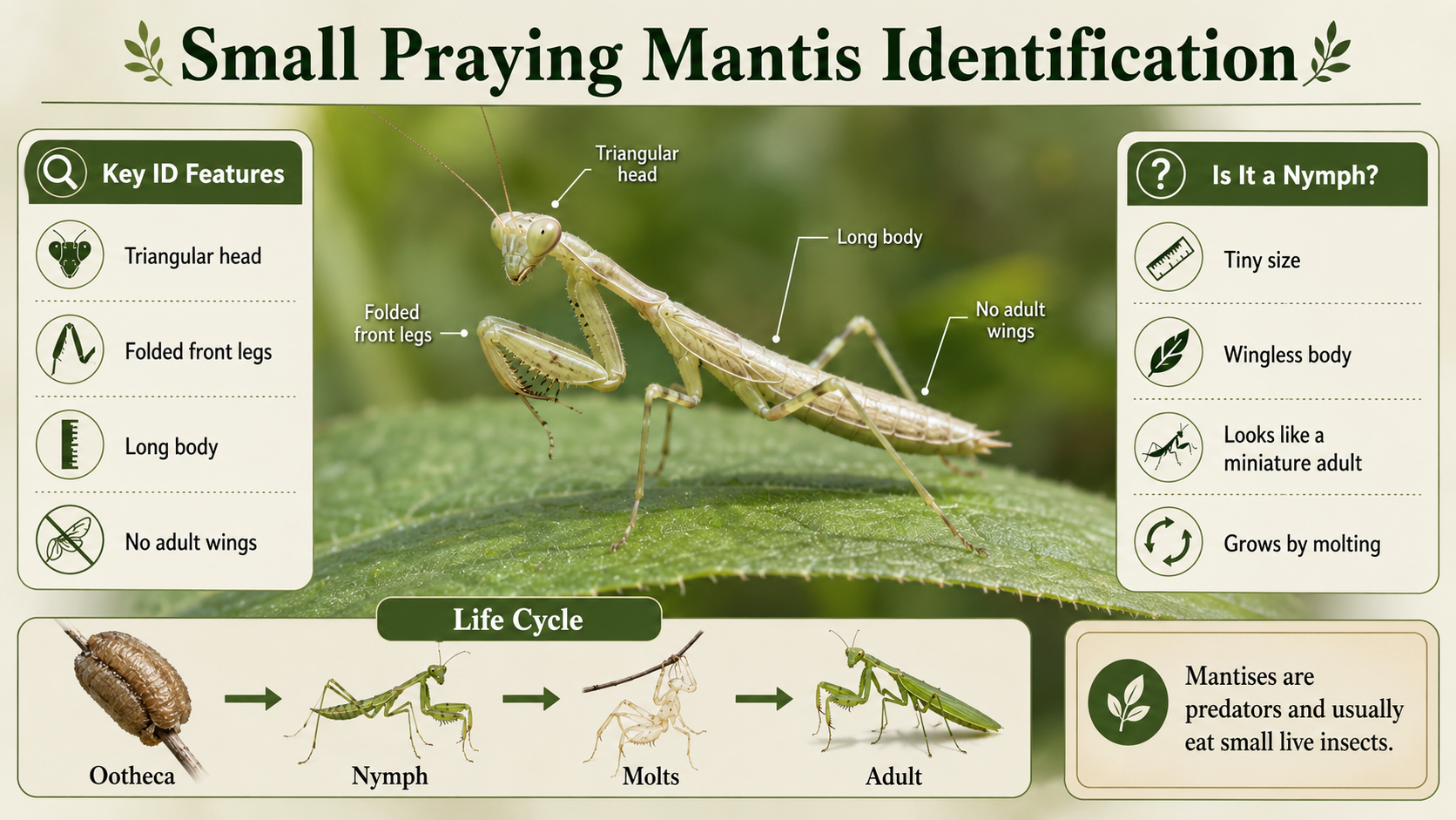 small praying mantis identification how to tell if it’s a baby mantis, nymph, or small species
